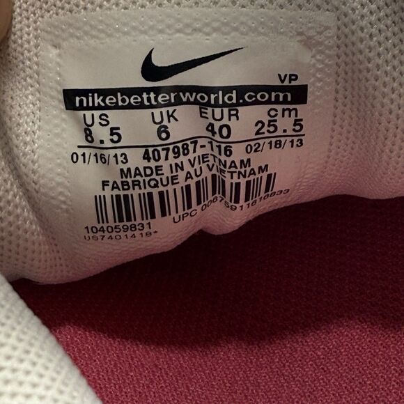 Women’s 8.5-Nike Reax Run 5 Athletic Shoes White Silver Metallic 407987-116 - Picture 8 of 9